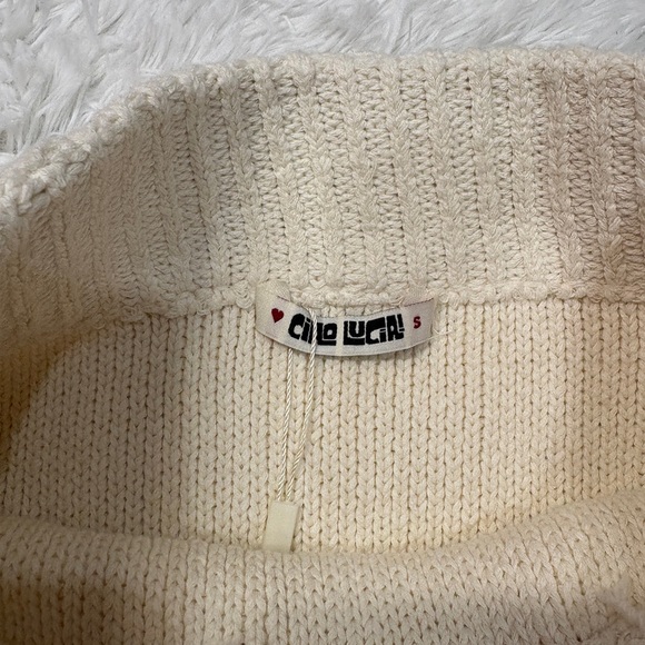 Ciao Lucia Phoebe White Cotton Knit Skirt Cream - Picture 5 of 7